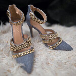 Chic Denim Heels